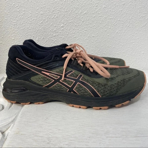 Women’s ASICS GT-2000 6 Trail Green Size 8.5 t8a7n - Picture 1 of 7
